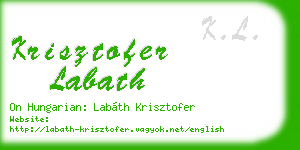 krisztofer labath business card